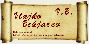 Vlajko Bekjarev vizit kartica